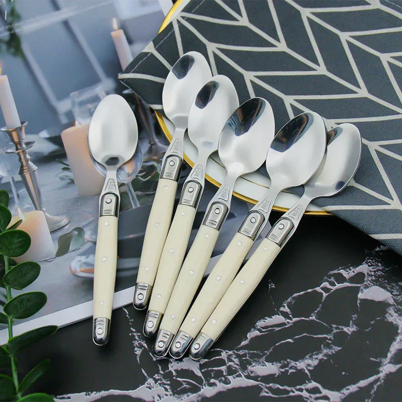 BowLift | IvoryElegance – Luxury Laguiole Cutlery Set with Timeless Style