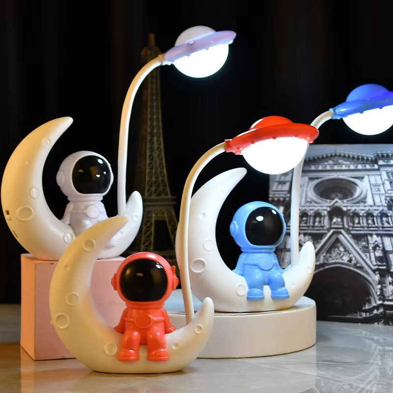 BowLift | Astronaut Moon Nightlight LED Desk Lamp for Bedroom Décor and Gifts