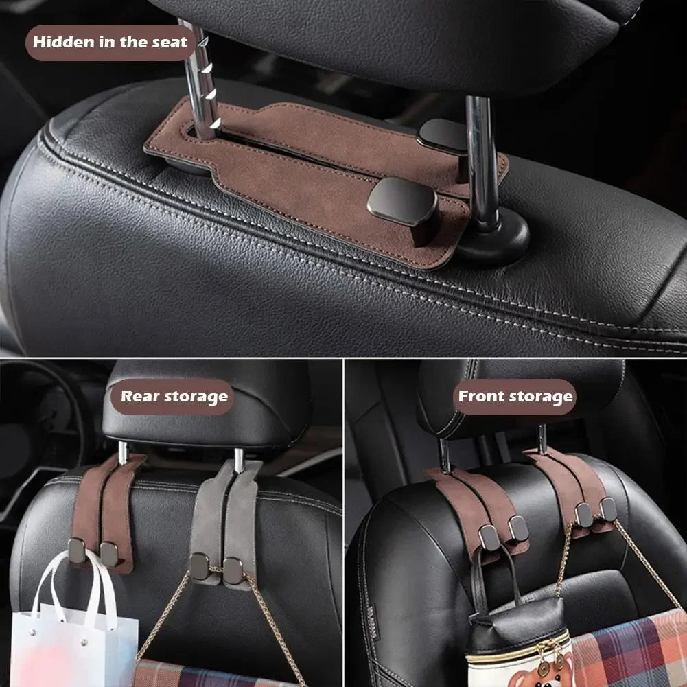 BowLift | Car Headrest Organizer Leather Hook