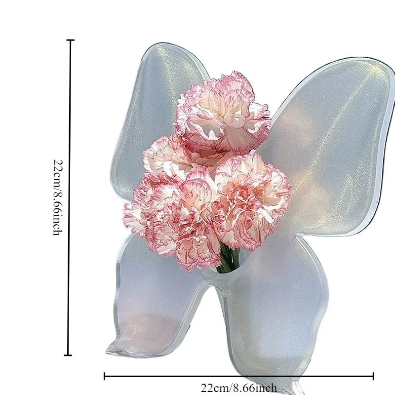 BowLift | Artistic Butterfly Clear Flower Vase