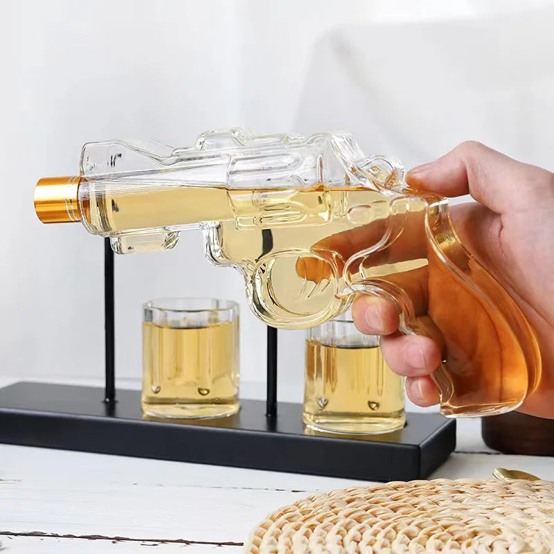 BowLift | Unique Revolver Liquor Decanter Set