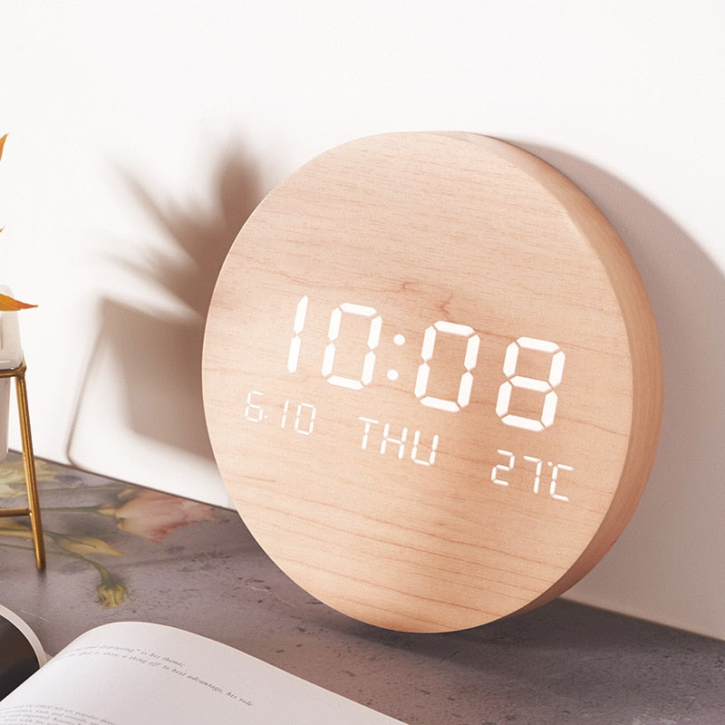 BowLift | Wooden Digital Watch - Stylish Watch for Home and Office