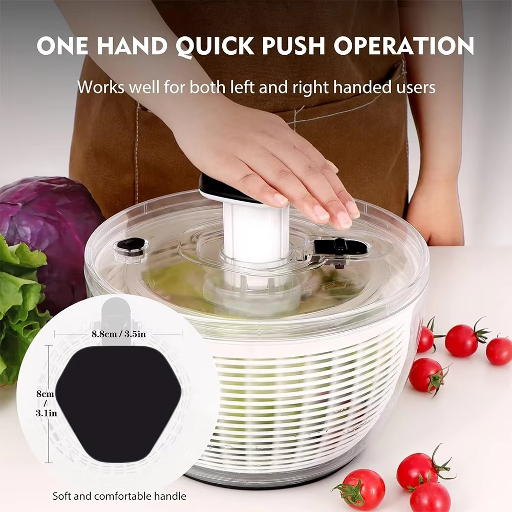 BowLift | 6.3 QT One-Handed Salad Spinner with Easy Press Drying System