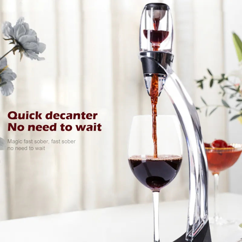 BowLift | Wine aerator, decanter, pourer, set with filters, air purifier, stand diffuser, air aerator, sieve, aerator, wine for the dining room bar