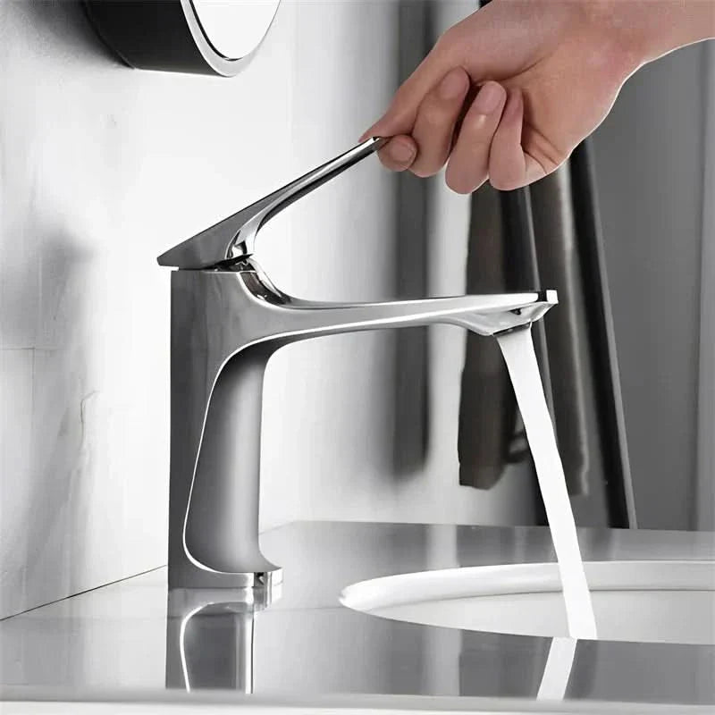 BowLift | Elegant Bathroom Faucet  Single Handle  Durable Metal