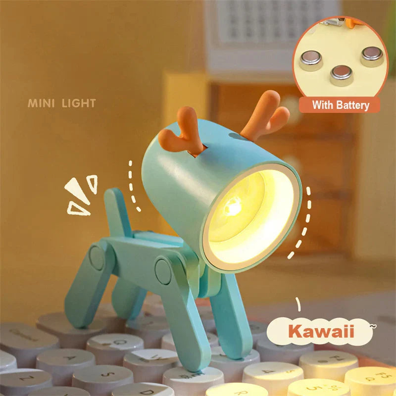 BowLift | Cute LED Night Light - Mini Dog, Deer, Dinosaur Folding Table Lamp for the Children's Room