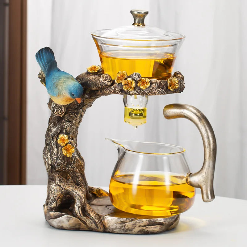 BowLift | Kung Fu Teapot Household Magnetic Extraction Semi-Automatic Lazy Tea Preparation Tool Glass Tea Set