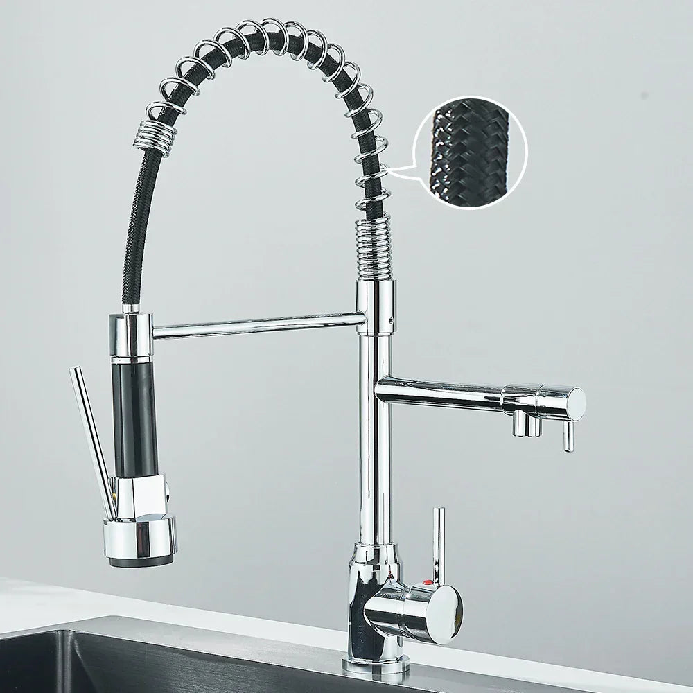 BowLift | SpringFlow – Kitchen faucet with dual outlet