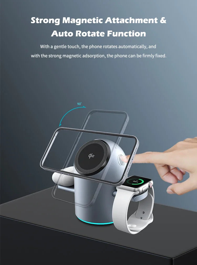 BowLift | 3 in 1 Magnetic Wireless Fast Charging Station