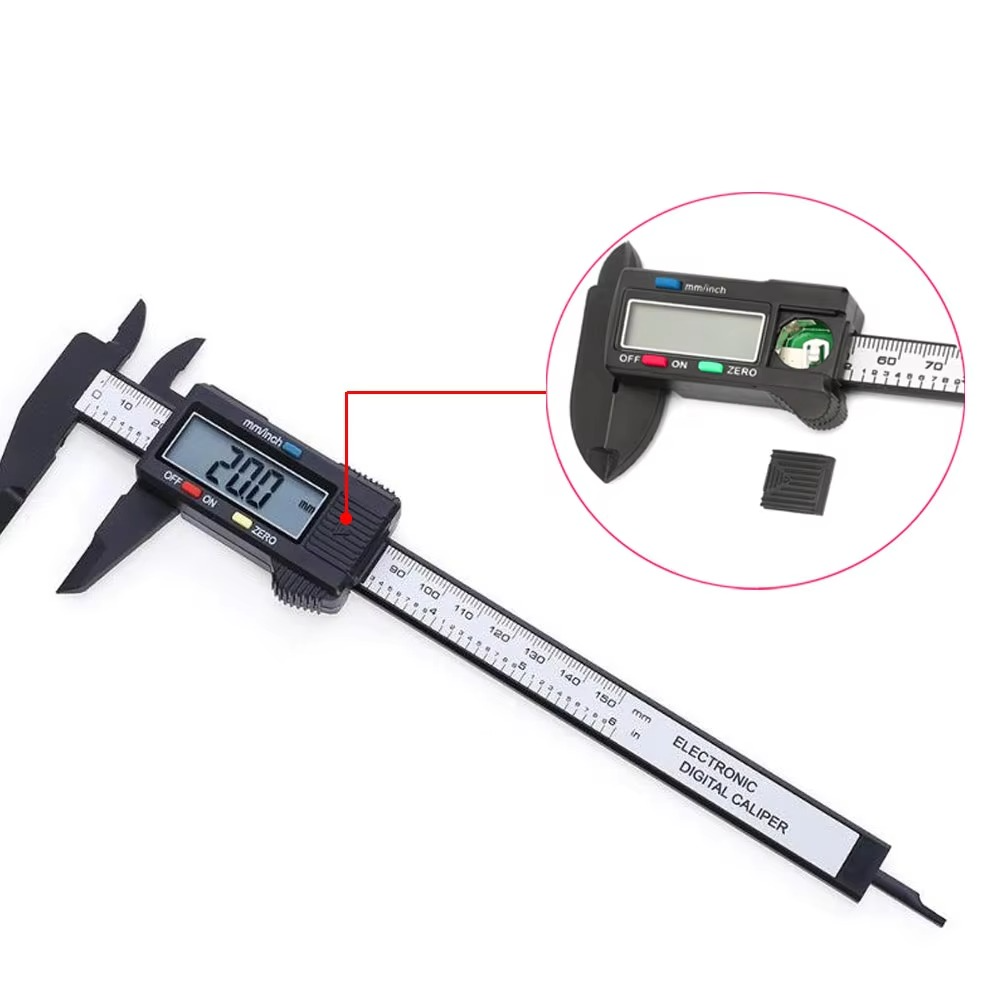 BowLift | Digital Vernier Caliper Ruler, Carbon Fiber Electronic Micrometer Gauge
