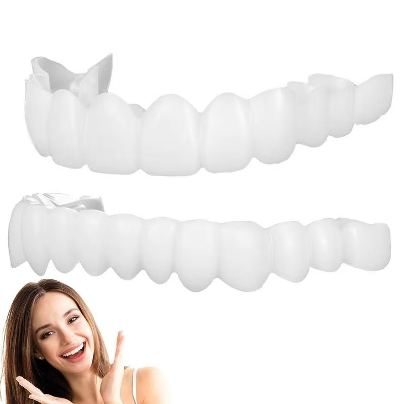 BowLift | 2PCS Snap-On Veneer Dentures for Men and Women, Instant Temporary Tooth Cover for a Confident Smile
