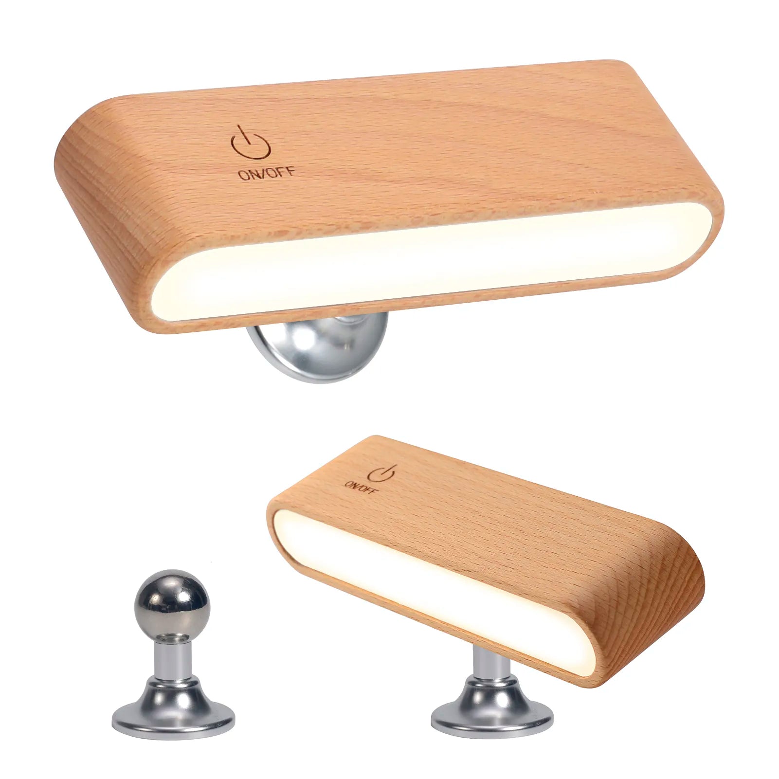 BowLift | Rotatable Magnetic Wooden Rechargeable LED Night Lamp