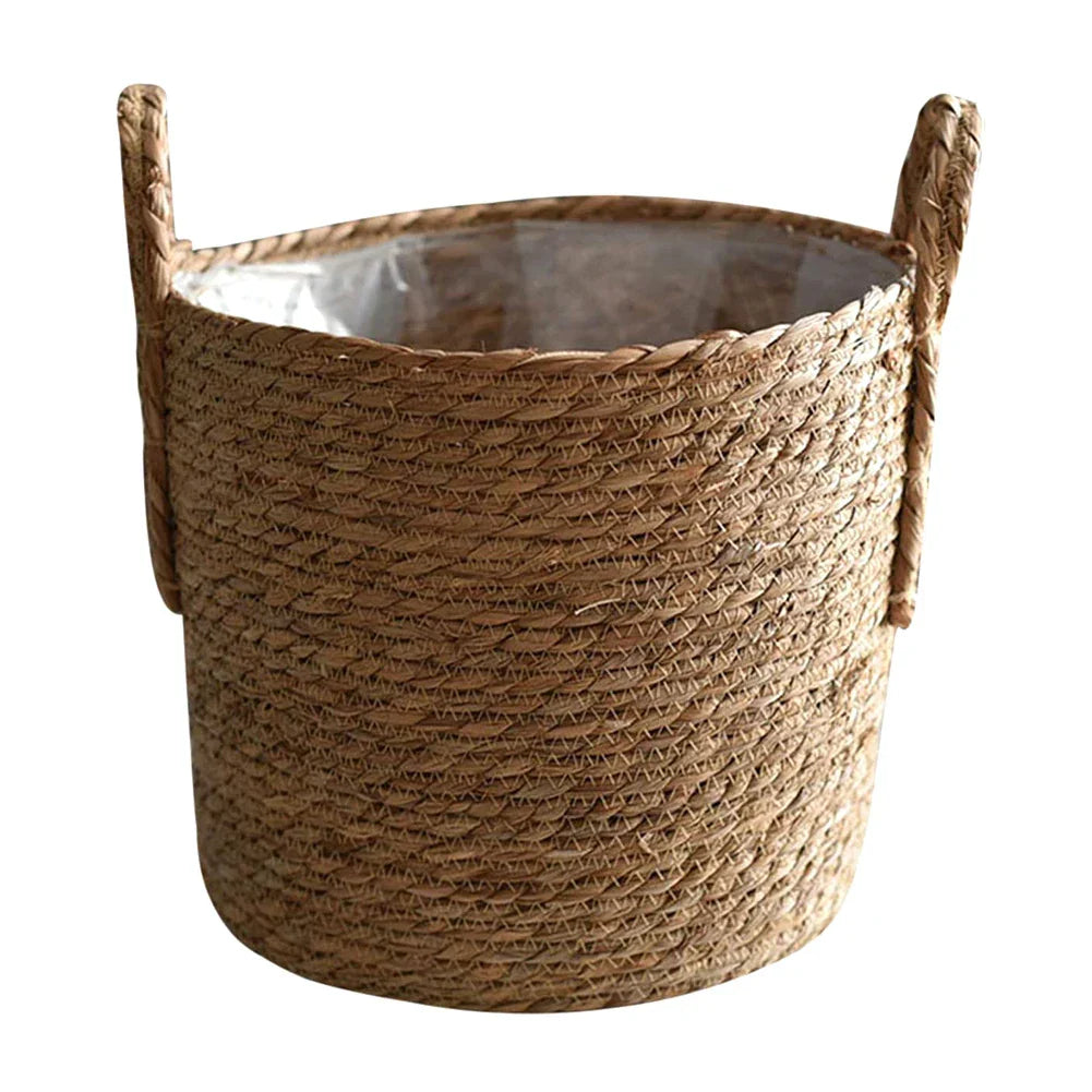 BowLift | Nordic Extra Large Straw Flower Pot Seaweed Storage Basket Potted Green Plant Flower Basket Hand Woven Floor Indoor Flower Pot