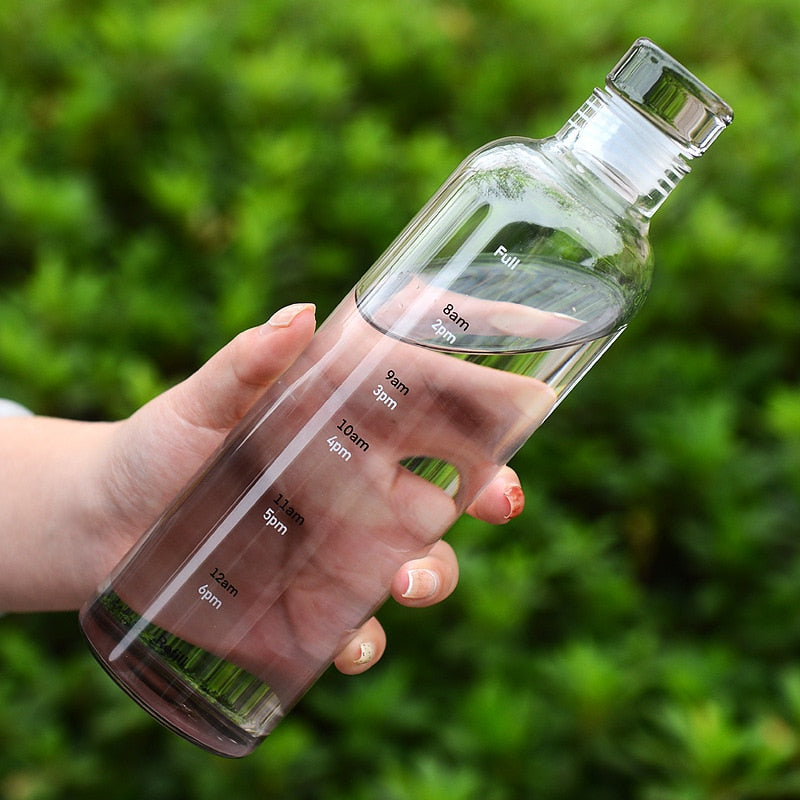 BowLift | Time Scale Heat-Resistant Glass Water Bottle