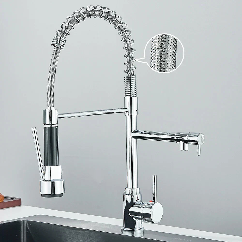 BowLift | SpringFlow – Kitchen faucet with dual outlet