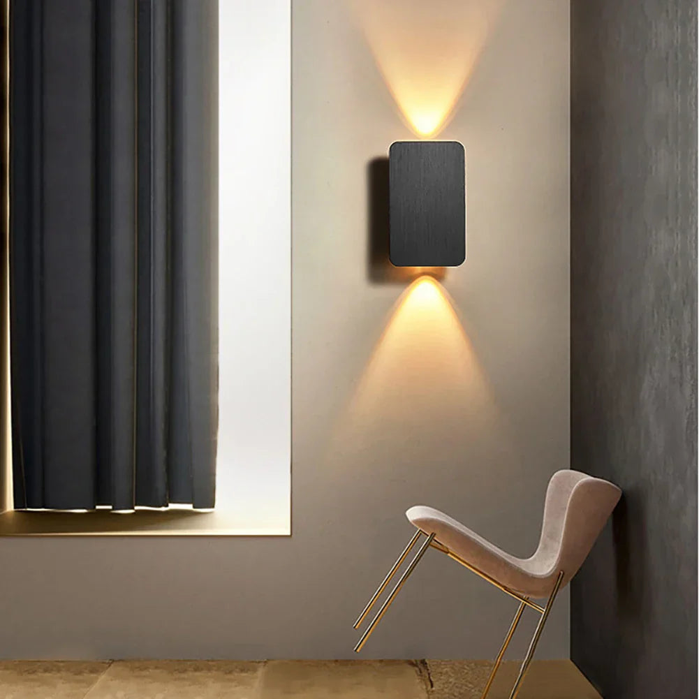 BowLift | Aria Modern Square Wall Lamp – Up and Down Lighting for Bedroom and Living Room