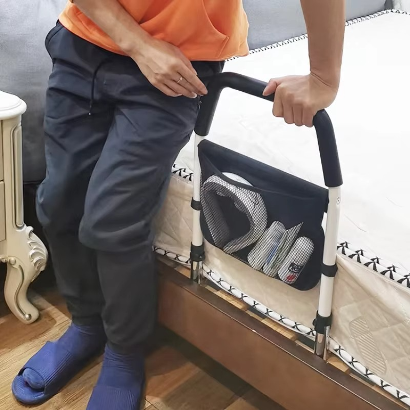 BowLift | Adjustable Assistive Bed Rail for Seniors, No-Drill Safety Handle for Fall Prevention