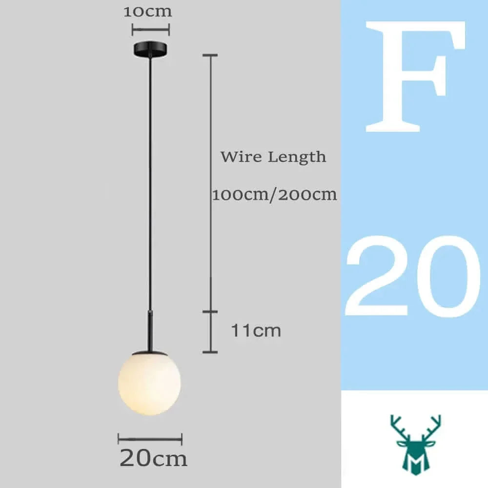 BowLift | Mid-Century Modern Glass Ball Pendant Light