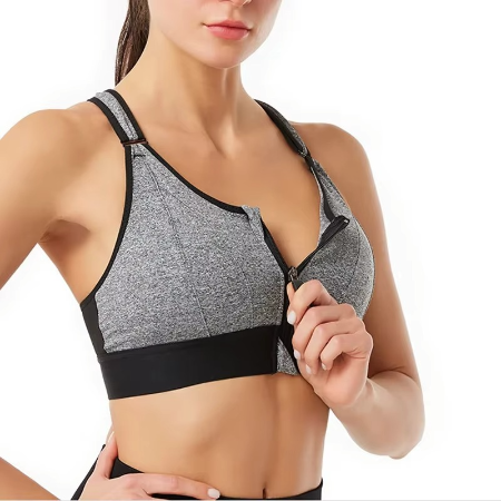 BowLift | Adjustable Zip-Front Sports Bra with Underwire Support and Push-Up Design