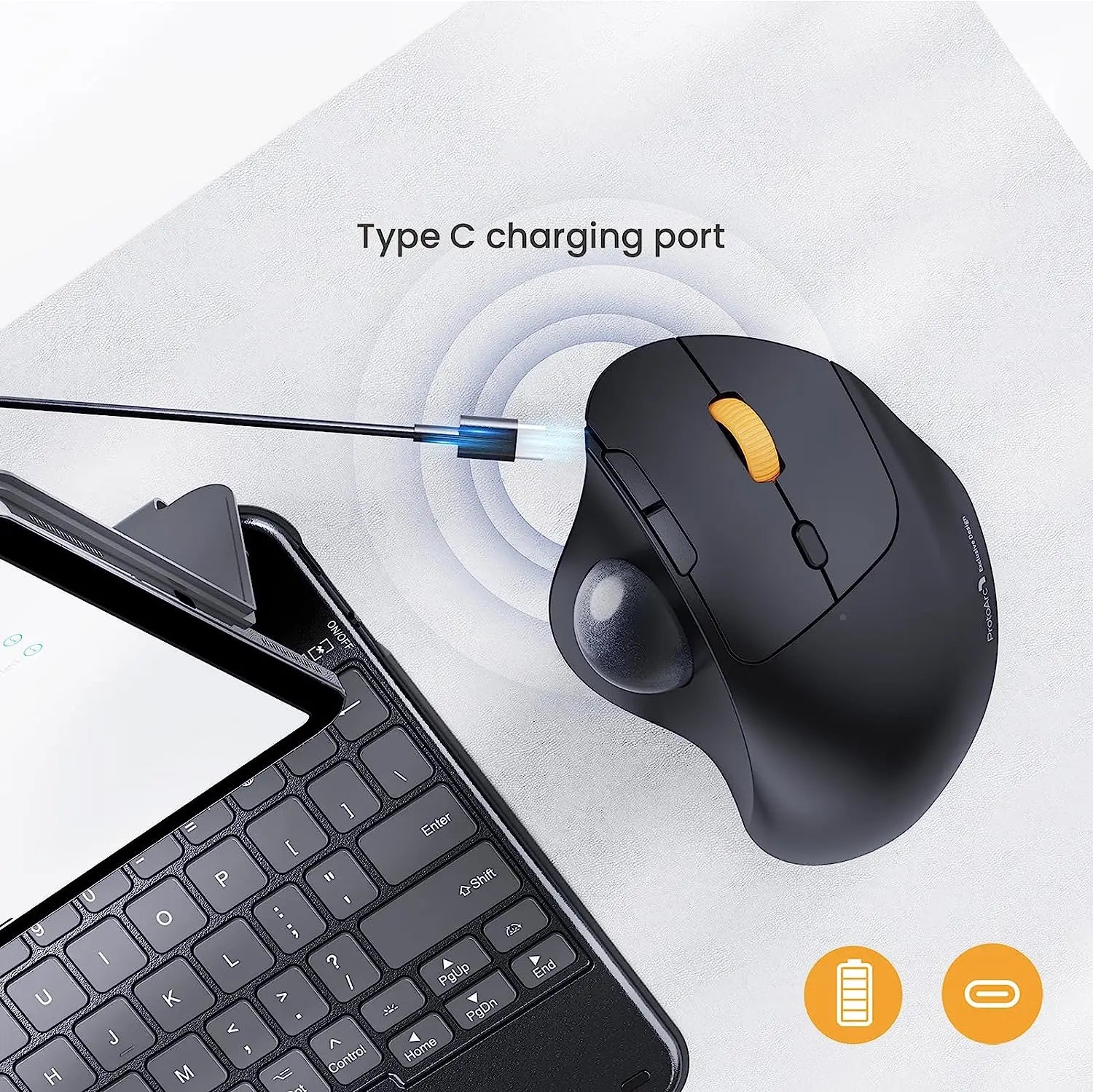BowLift | Ergonomic Wireless Trackball Mouse
