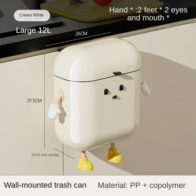 BowLift | Surprised Face Hanging Trash Can
