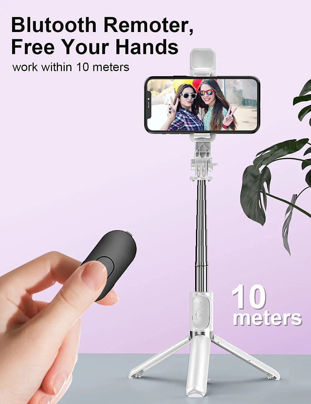BowLift | Bluetooth Selfie Stick Tripod with Fill Light