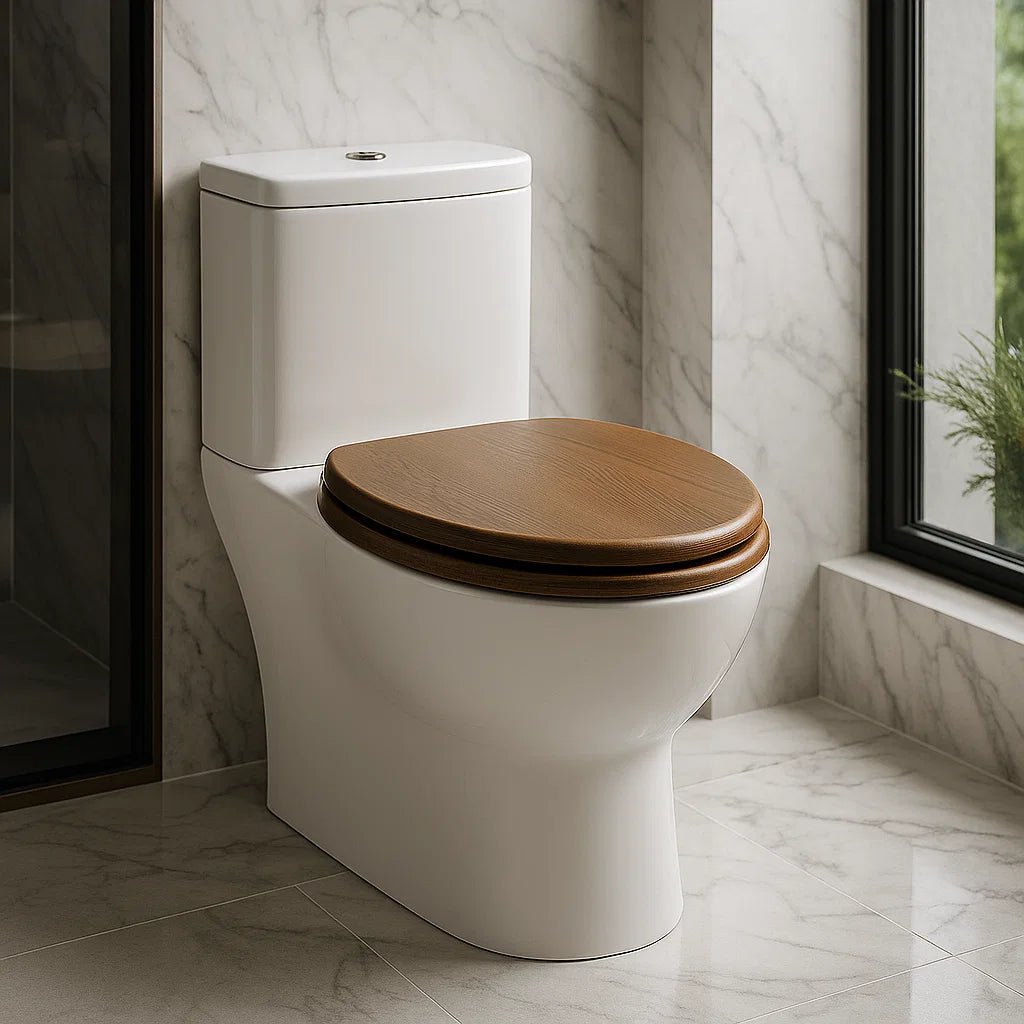 BowLift | Elegant plywood toilet seat with soft-close function