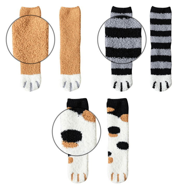 BowLift | Fluffy Fuzzy Cat Claw Socks