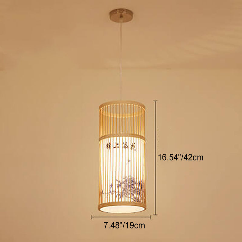BowLift | Bambora Zen Pendant Light | Handwoven Bamboo Lantern | Japanese Design | Natural Elegance