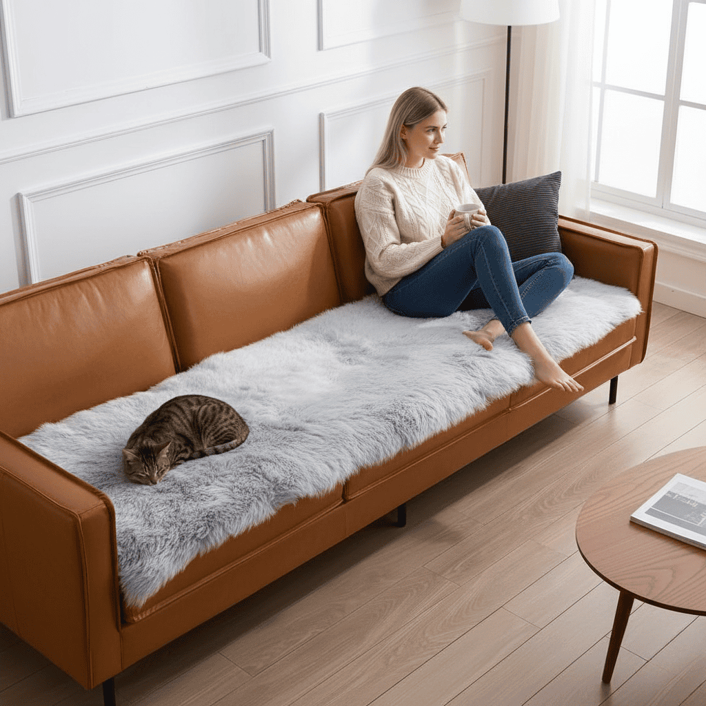 BowLift | Soft Crystal Velvet Sofa Cover with Fine Texture