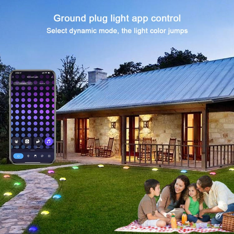 BowLift | CP01 Outdoor WIFI Smart APP Control Garden Light Music Synchronization Outdoor Ground Lights (US Plug)