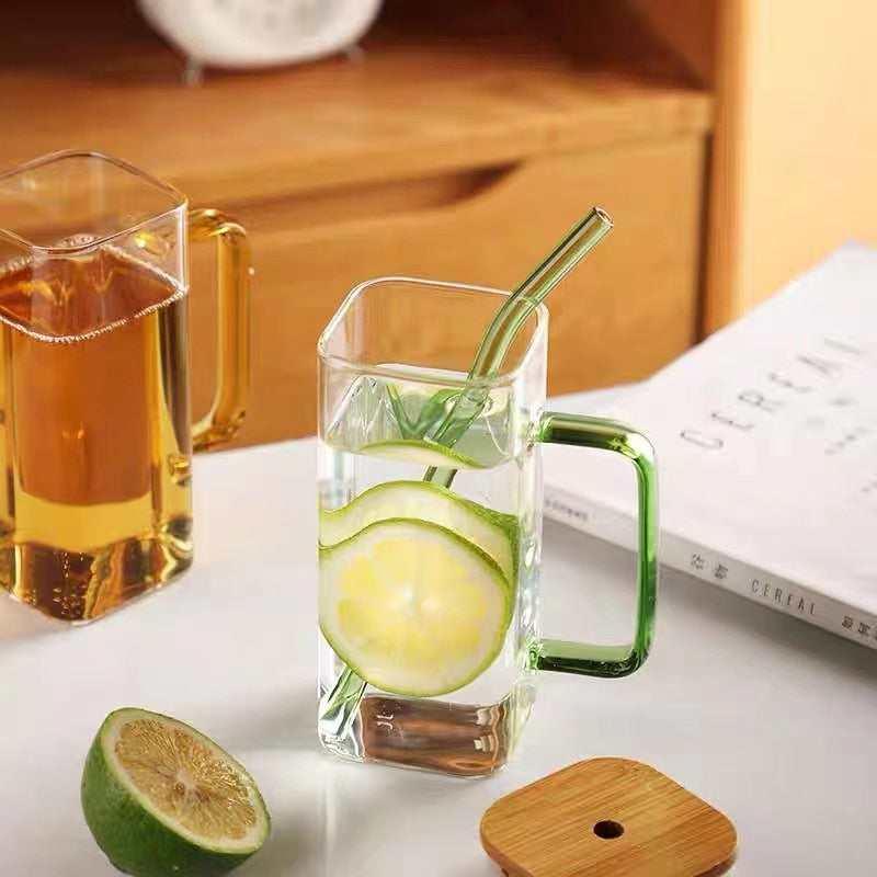 BowLift | Stylish Square Large Capacity Mug with Straw