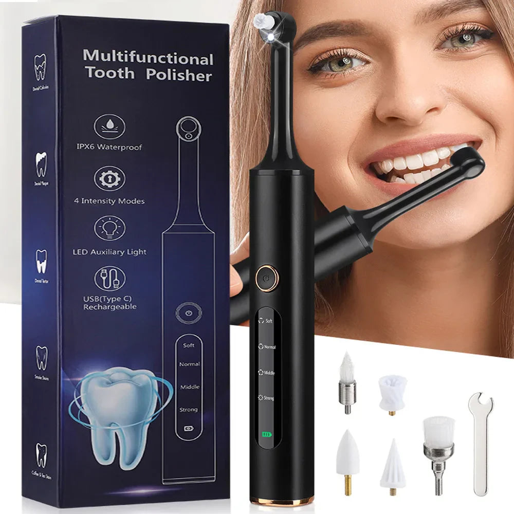 BowLift | 5-in-1 Wireless Teeth Polisher & Tartar Remover | Cordless, Adjustable Speed & Ideal for At-Home Oral Care