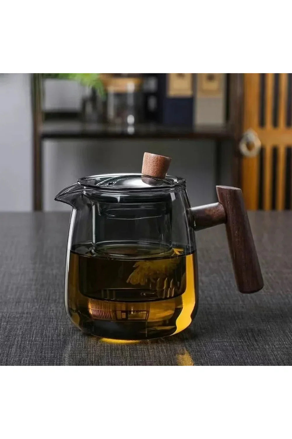 BowLift | Wood Handle Glass Teapot