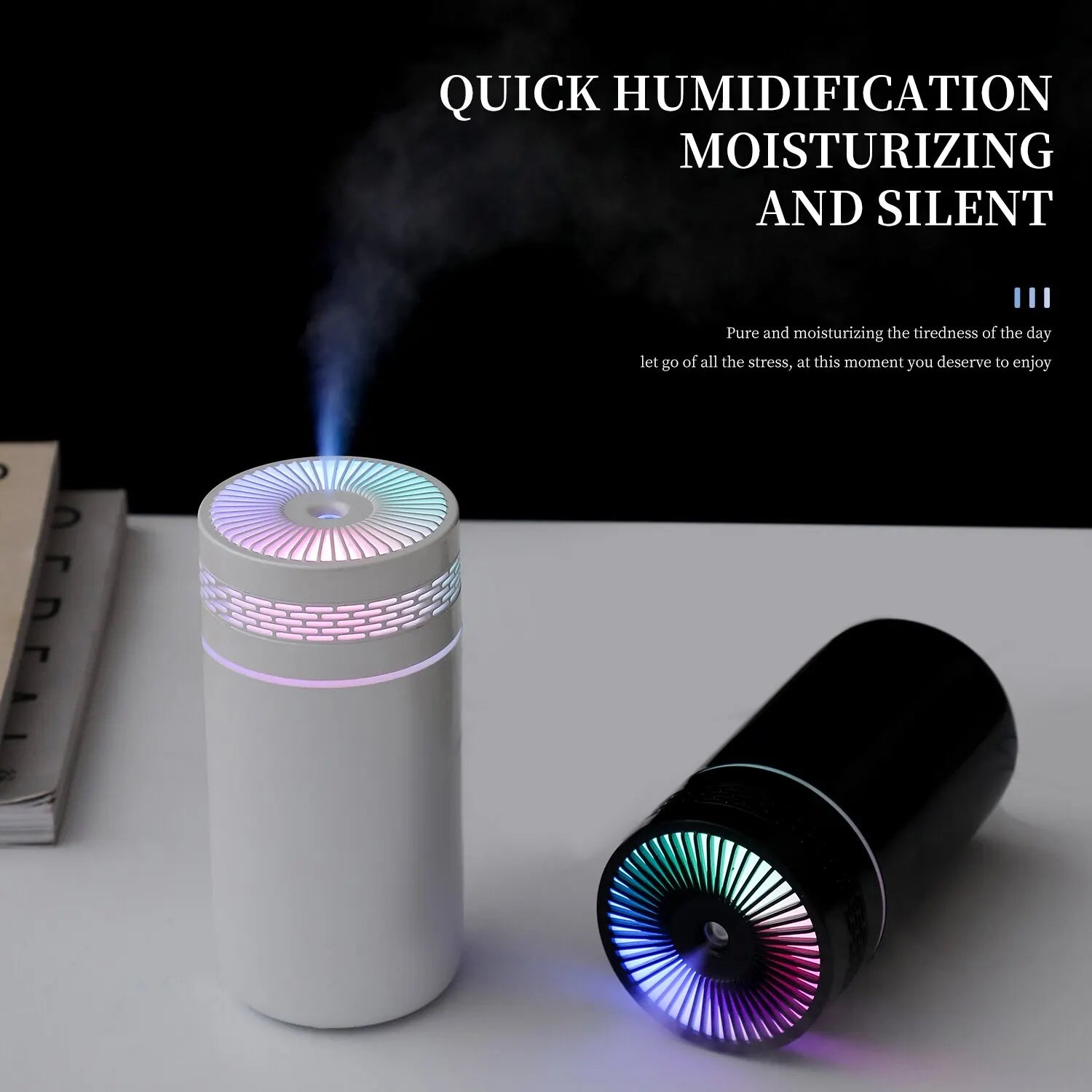 BowLift | 250ML Portable Car Humidifier - USB LED Essential Oil Diffuser