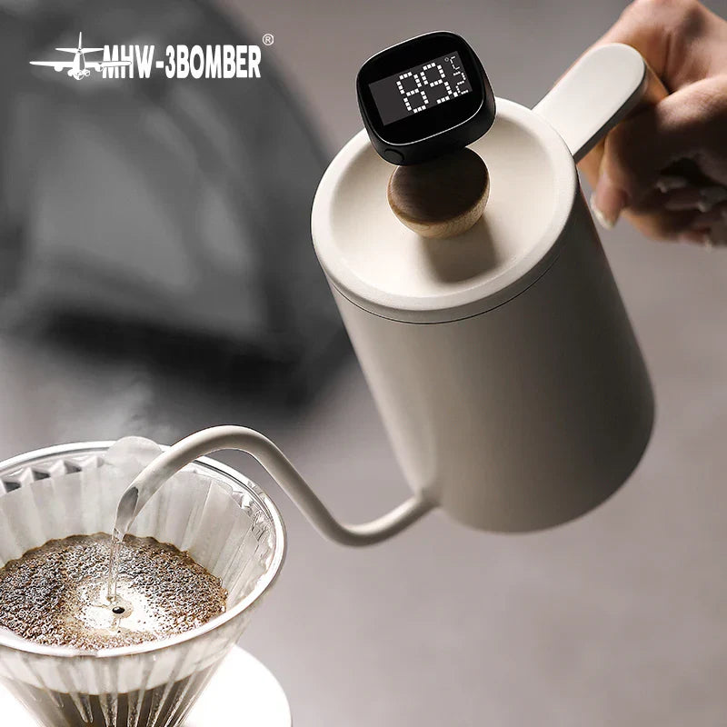 BowLift | MHW-3BOMBER Digital, instant-read coffee thermometer for latte art pen, milk frothing pitcher, stylish barista kitchen accessories for home