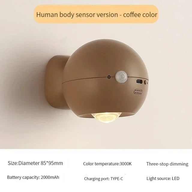 BowLift | Rotating Mini Magnetic Rechargeable Wall Lamp