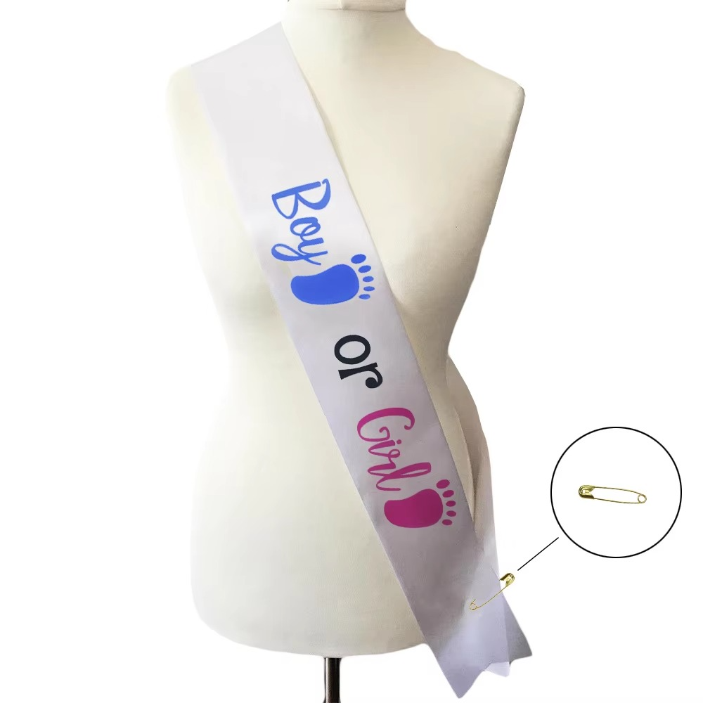 BowLift | Deluxe Gender Reveal Shoulder Sash for Mom & Dad