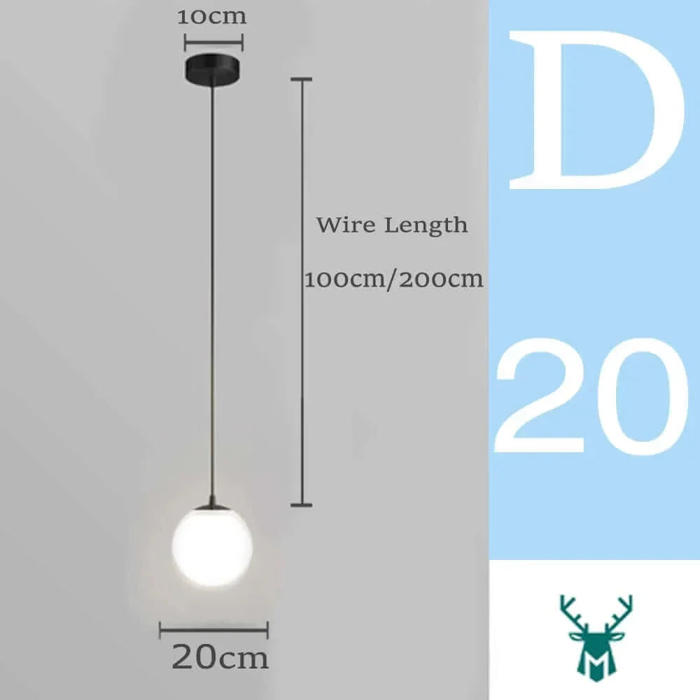 BowLift | Mid-Century Modern Glass Ball Pendant Light