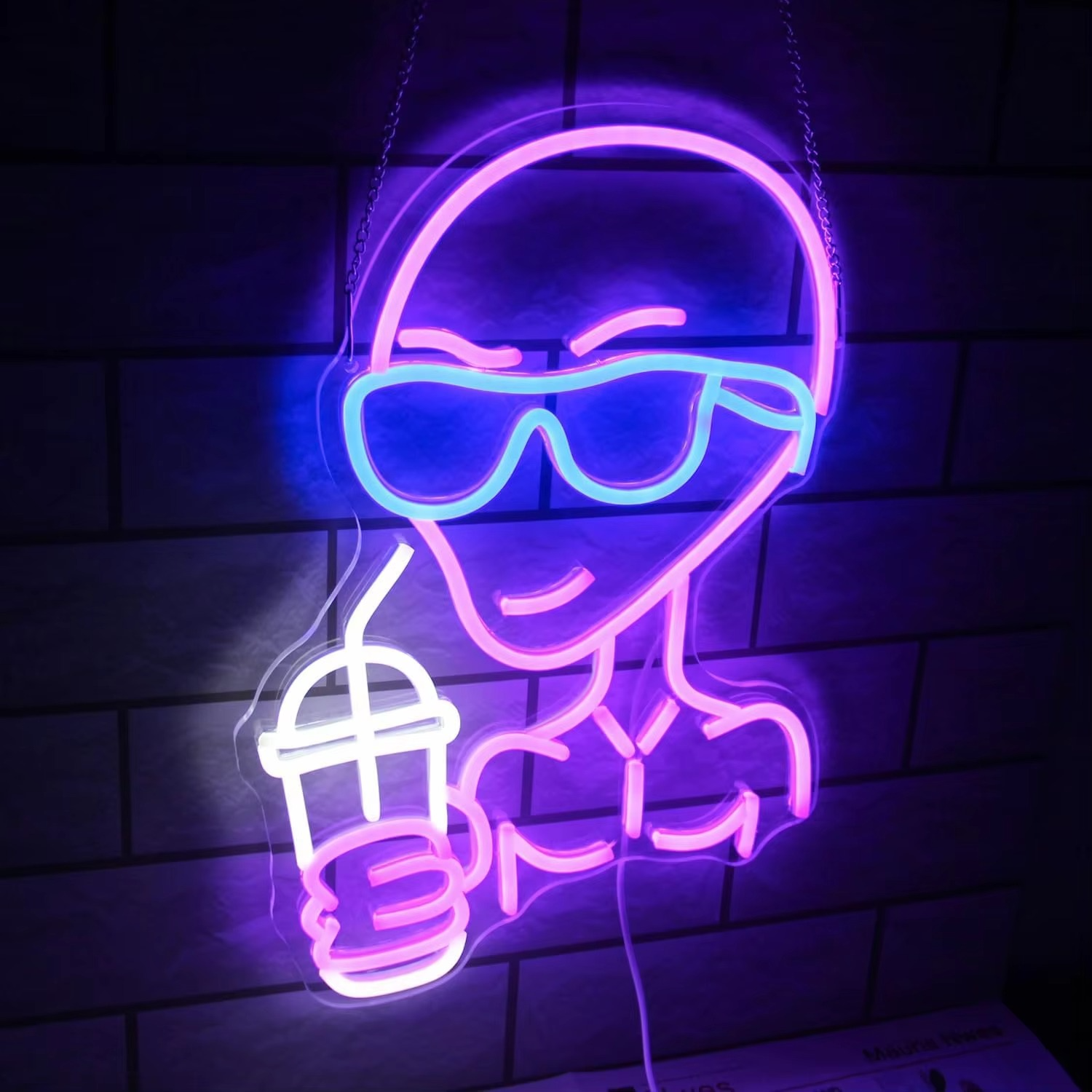 BowLift | Cosmic Alien Neon LED Sign for Unique Home and Party Decor