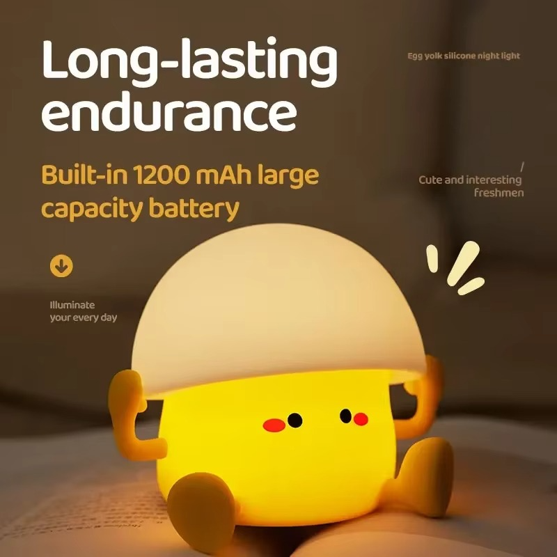 BowLift | Charming Mushroom & Egg Yolk LED Night Light