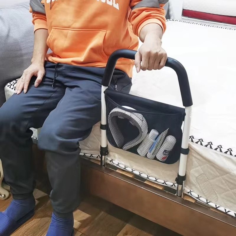 BowLift | Adjustable Assistive Bed Rail for Seniors, No-Drill Safety Handle for Fall Prevention