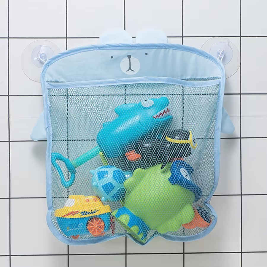 BowLift | Cartoon Duck Baby Bath Toy Mesh Storage Bag with Suction Cups