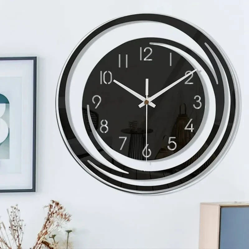 BowLift | Black Acrylic Wall Clock – Modern Scandinavian Design
