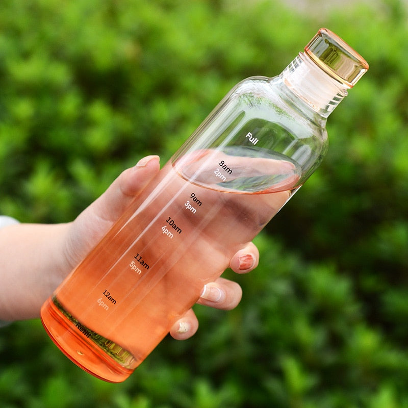 BowLift | Time Scale Heat-Resistant Glass Water Bottle