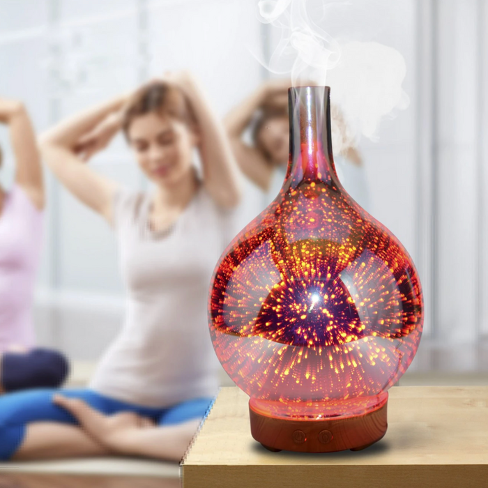 BowLift | AromaBurst 3D Glass Essential Oil Diffuser with LED Lights