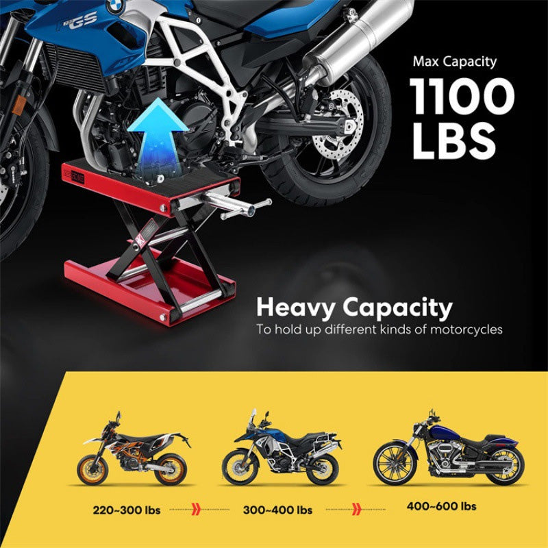 BowLift | Thickened Motorcycle Repair Platform Lift, Motorcycle Scissor Lift Jack, Lifting Frame