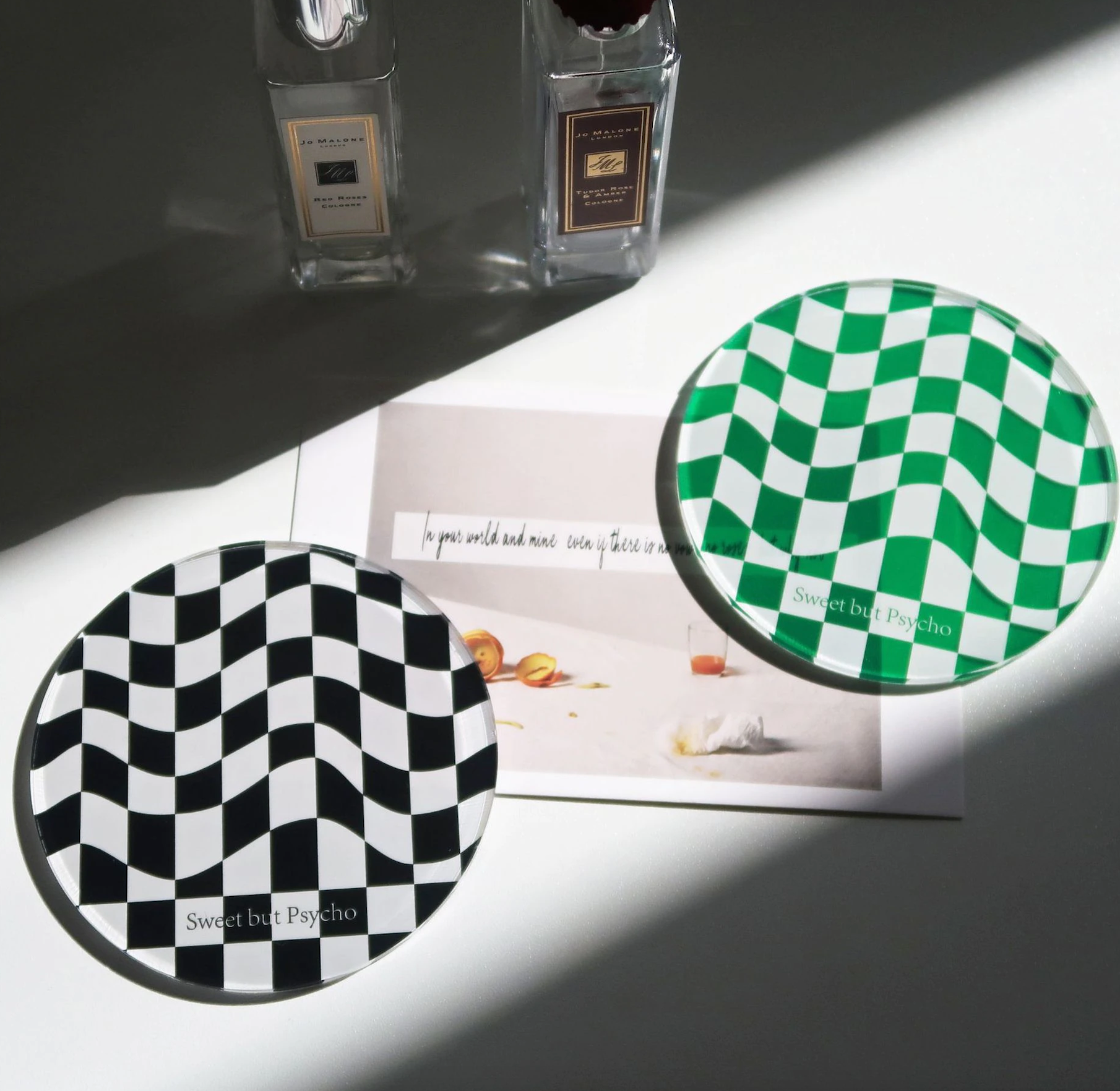 BowLift | Checkered Acrylic Coaster
