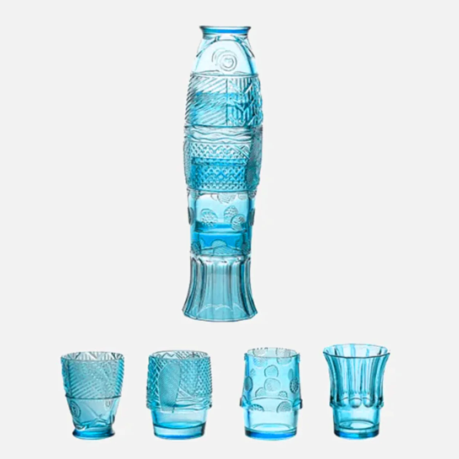 BowLift | Colored Glass Cup Set in Koi Fish Shape - Sale