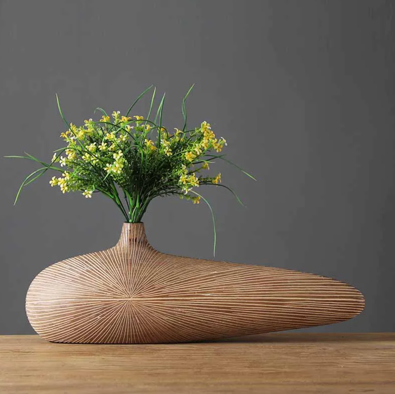 BowLift | ClayAura Sahara Sculptured Vase | Handmade | Modern Decor for Home | Elegant Design